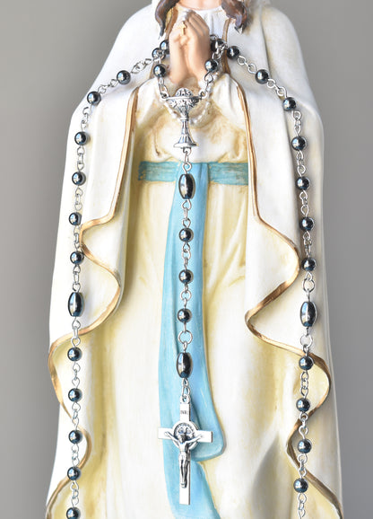 Hematite 1st Communion Rosary