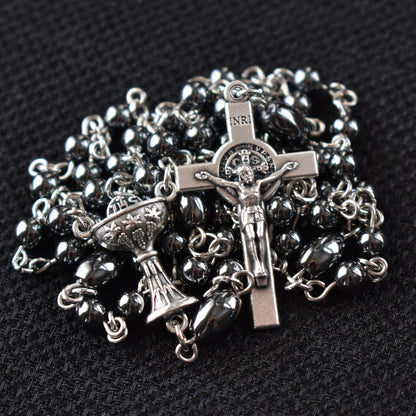 Hematite 1st Communion Rosary