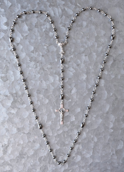 Hematite 1st Communion Rosary