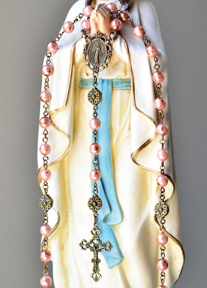Vintage Pink Rosary