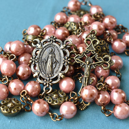 Vintage Pink Rosary