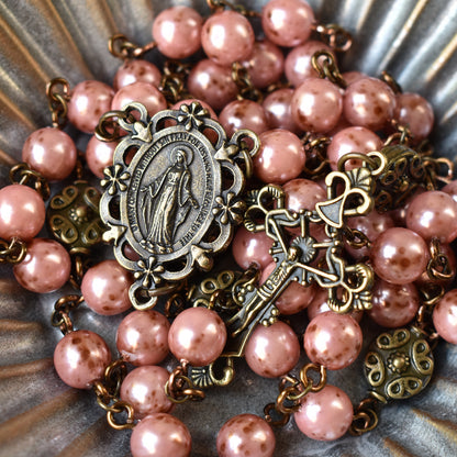 Vintage Pink Rosary