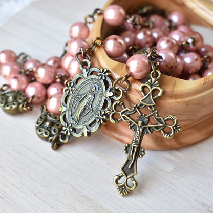Vintage Pink Rosary