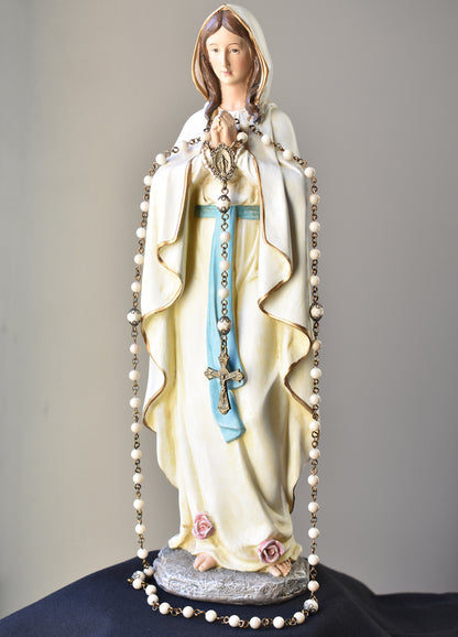 Vintage Bronze and Riverstone Rosary