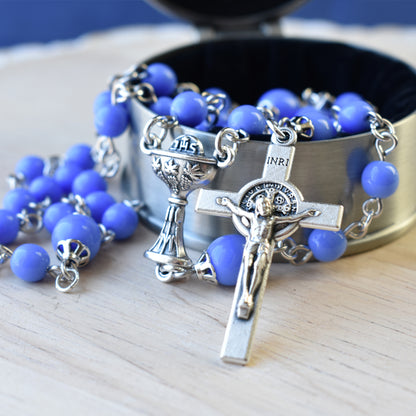 Periwinkle Blue 1st Communion Rosary