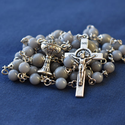 Cool Grey 1st Communion Rosary