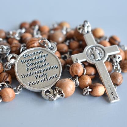 Gifts of the Spirit Olive Wood Rosary