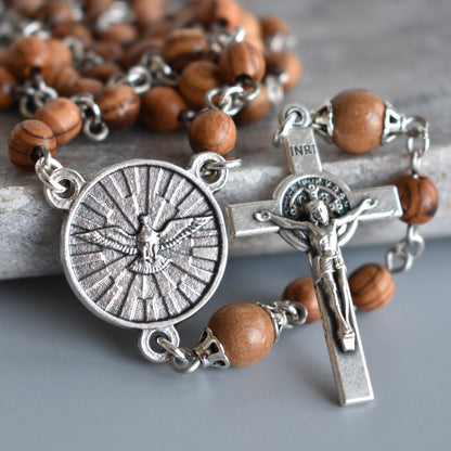 Gifts of the Spirit Olive Wood Rosary