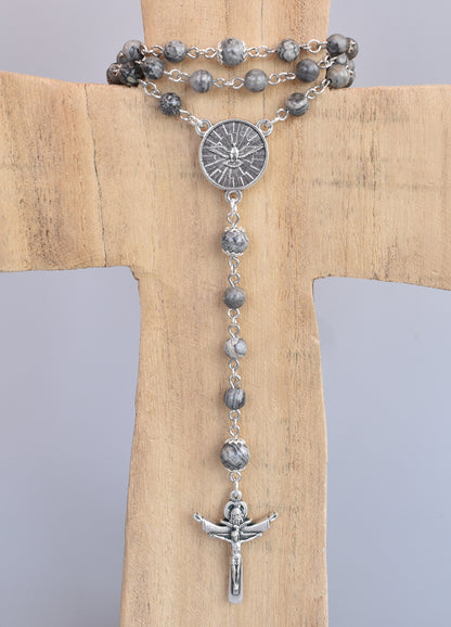 Grey Agate Gifts of the Spirit Rosary