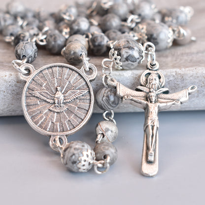 Grey Agate Gifts of the Spirit Rosary