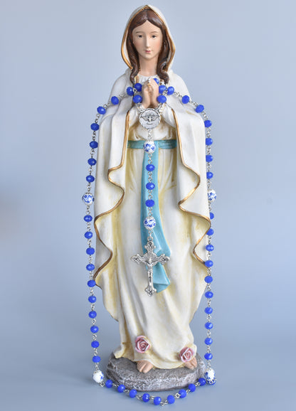 Cobalt Blue Blossoms Rosary