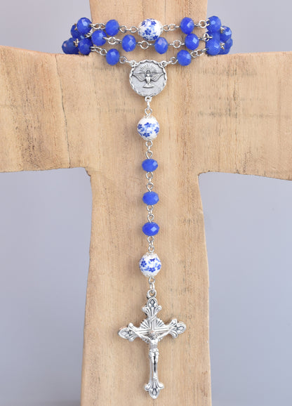 Cobalt Blue Blossoms Rosary