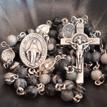 Silk Stone First Communion Rosary