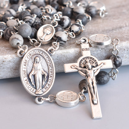 Silk Stone First Communion Rosary