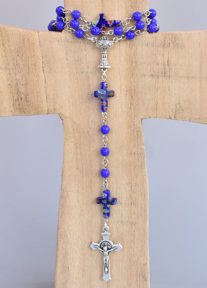 Murano Blue First Communion Rosary