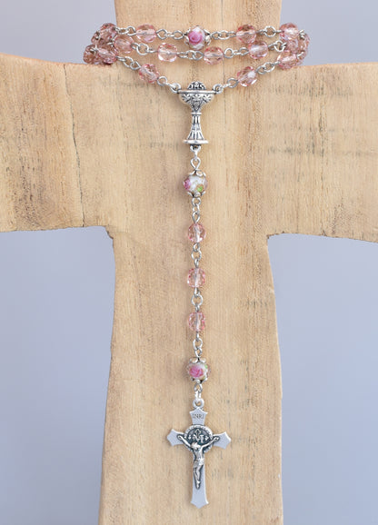 Dainty Rose First Communion Rosary