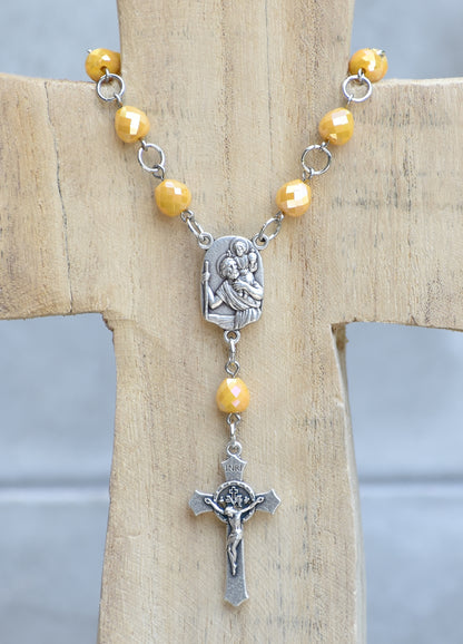 Rearview Rosary™ St. Christopher, Glorious Tears