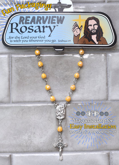Rearview Rosary™ St. Christopher, Glorious Tears
