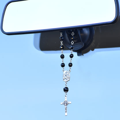 Rearview Rosary™ St. Christopher, Black