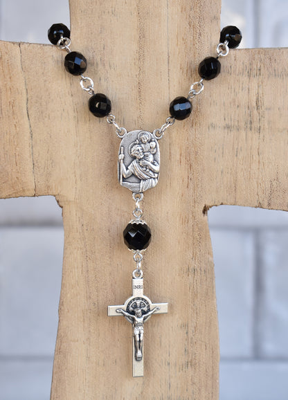 Rearview Rosary™ St. Christopher, Black