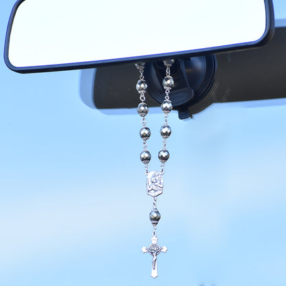 Rearview Rosary™ St. Christopher, Carmen Gold